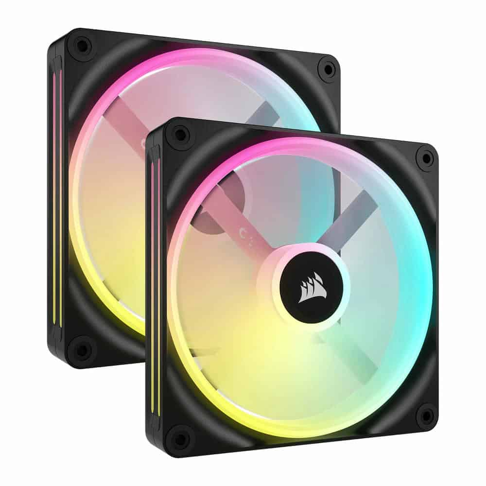 Corsair iCUE LINK QX140 RGB Dual 140mm PWM Fan Starter Kit with iCUE LINK System Hub